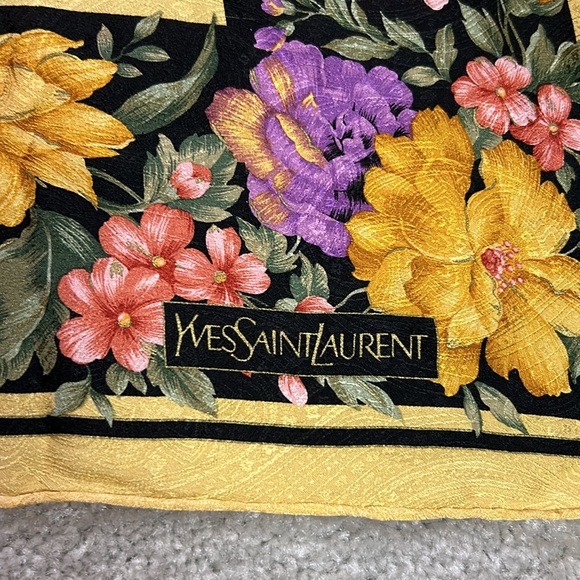 Vintage Yves Saint Laurent YSL Silk Scarf - Picture 3 of 8